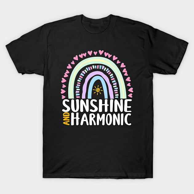 Sunshine and Harmonic Cute Rainbow Graphic for Womens Kids Girls T-Shirt by ChadPill